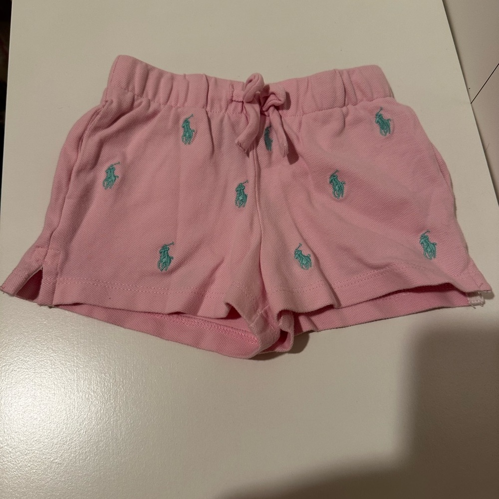 Polo by Ralph Lauren Pink Kids Shorts with Embroidered Logo